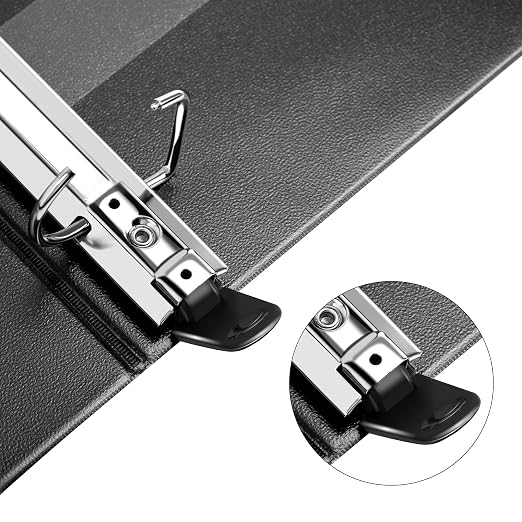 Amazon Basics 5 inch Heavy Duty D-Ring 3 Ring Binder, Customizable View Cover - Image 4