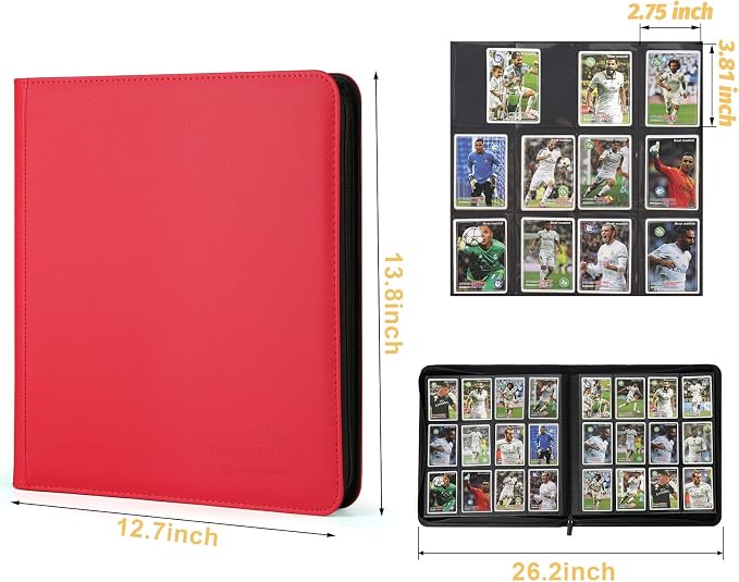 12-Pocket Business Card Binder holds 720 Cards, Premium Diamond Texture PU - Image 2