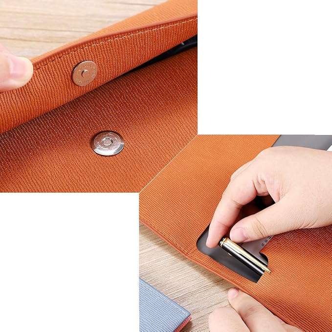 PU Leather A4 File Folder Document Holder Waterproof Portfolio Envelope Folder - Image 4