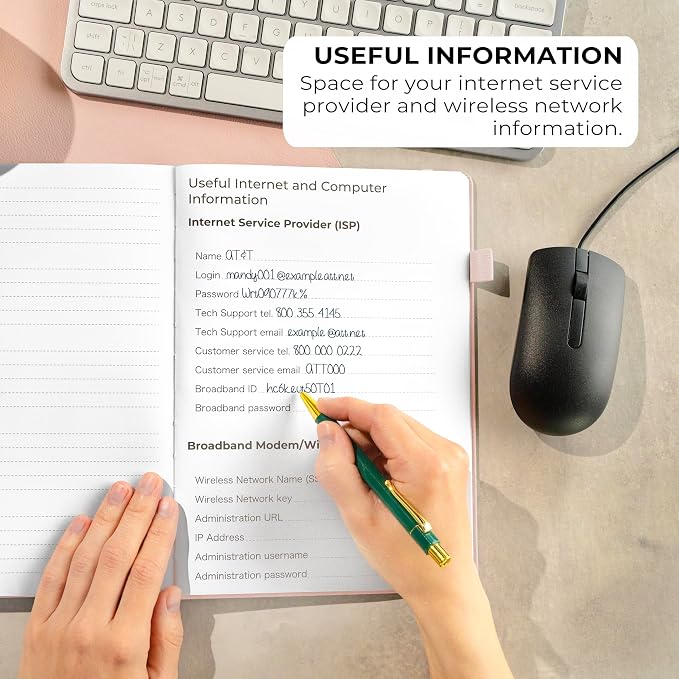 Clever Fox Password Book with alphabetical tabs. Internet Address Organizer - Image 5