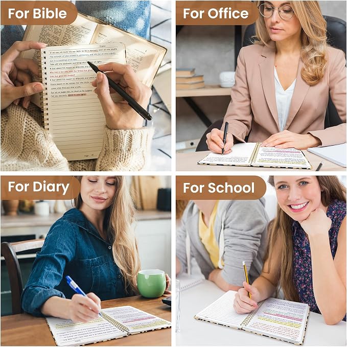 Taja Spiral Journal Notebook for Women, Pretty Hardcover Lined Notebook for - Image 7