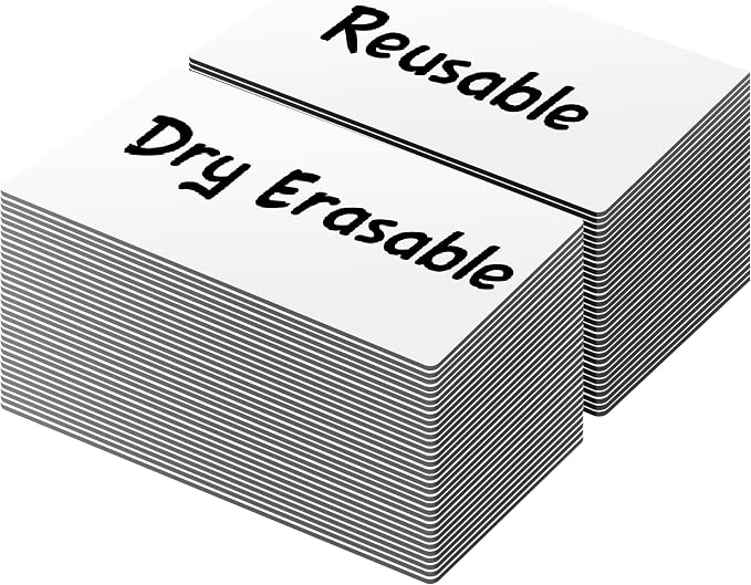 LLPT Dry Erase Magnetic Labels 2" x 4" 50 Packs White | Reusable Blank Writable by LLPT-AllAboutAdhesiveTapes