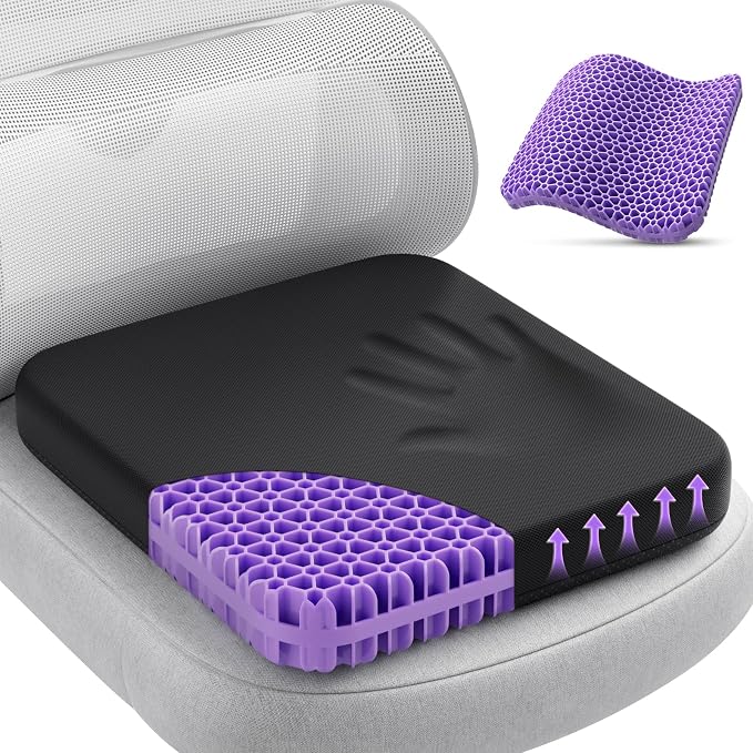 TushGuard Gel Seat Cushion for Long Sitting, Enlarged & Thickened Patent Design by TushGuardSeatCushonsPillows