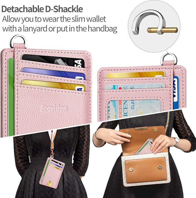 Slim Minimalist Front Pocket Wallet, RFID Blocking Credit Card Holder Wallet - Image 3