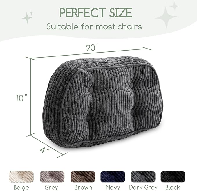 HIGOGOGO Lumbar Support Pillow for Recliner Chair/Accent Chair/Couch/Office - Image 3