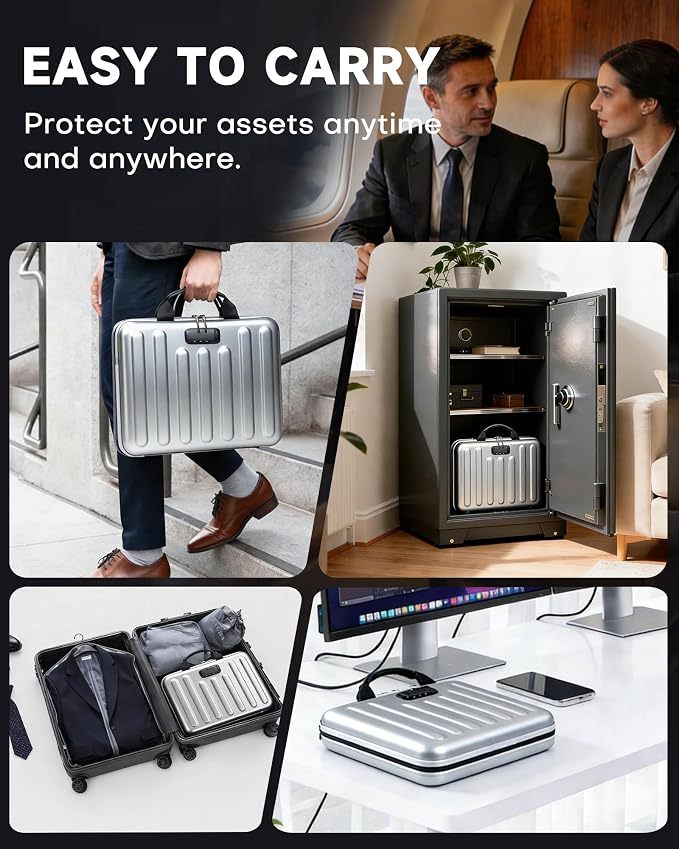 DOZAWA Fireproof Document Box, Hard Case Document Organizer - Image 6