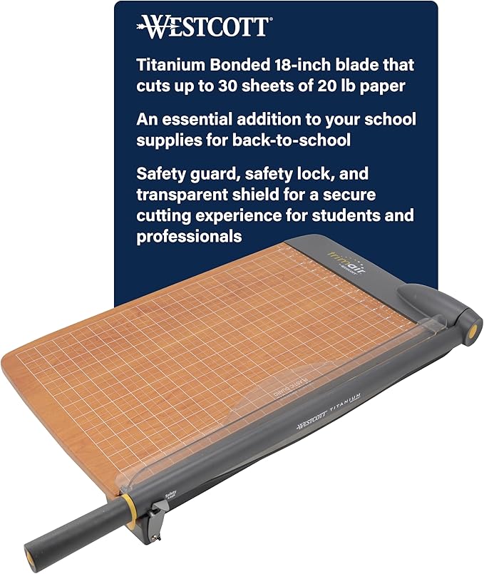 Westcott TrimAir Guillotine Paper Cutter, Paper Trimmer by Westcott