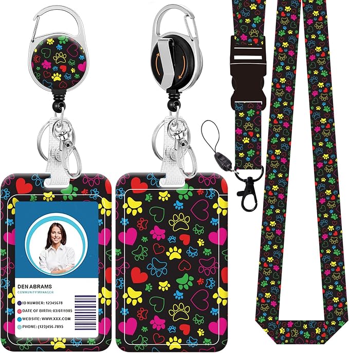 Badge Lanyard, Retractable Badge Holder by BILLTEFUL