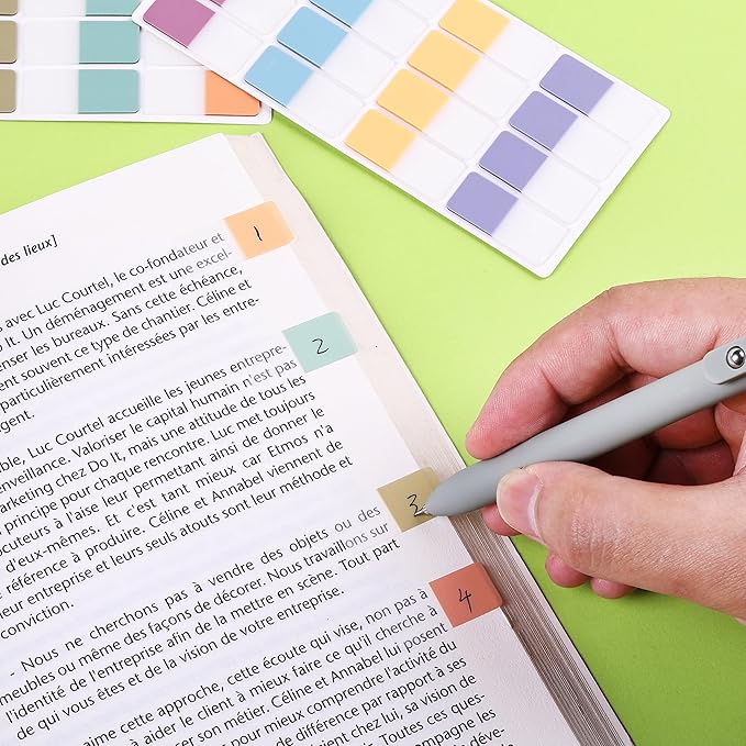 Mr. Pen- Sticky Index Tabs, 480 Pcs, Colorful Sticky Tabs for Notebooks, Page Markers, Page Tabs for Binders, Page Tabs Sticky Tabs for Books, Notebook Tabs, Book Sticky Tabs for Notebooks-DeskLoop Office