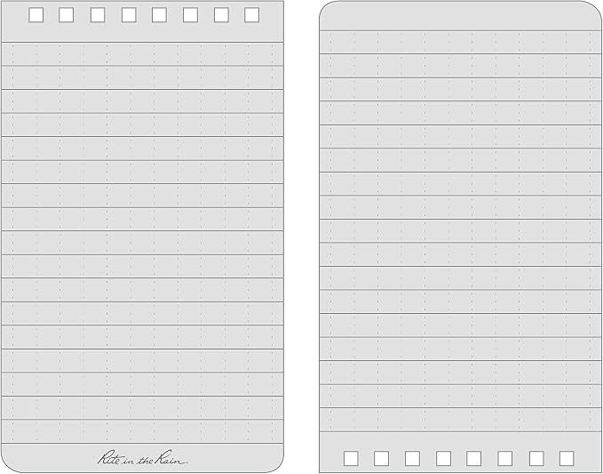 Rite in the Rain Florescent Top Spiral Notebook, 3” x 5”, Hi Vis Green Cover - Image 9
