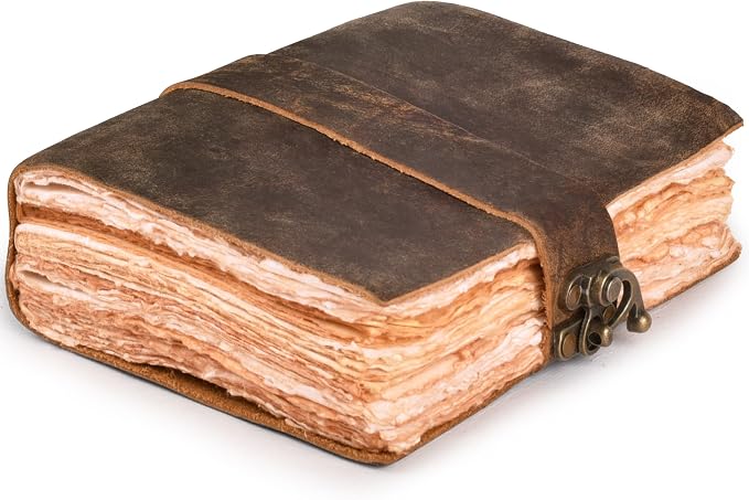 LEATHER VILLAGE Leather Bound Vintage Journal by LeatherVillage