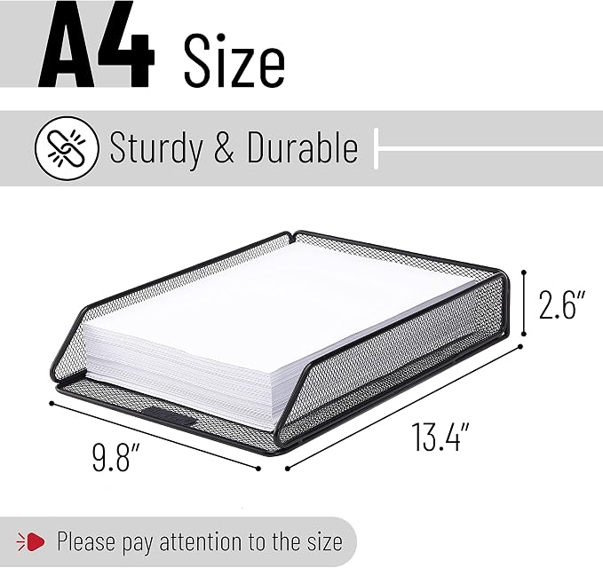 Mr. Pen- Mesh Desk Organizer, Single Tray Desktop Organizer | Letter Tray Desk - Image 2