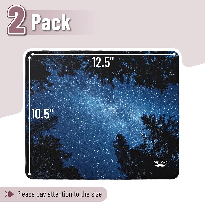 Mr. Pen- Mouse Pad, 12.5"x 10.5", 2 Pack, Night Sky | Laptop and Computer Mouse - Image 2