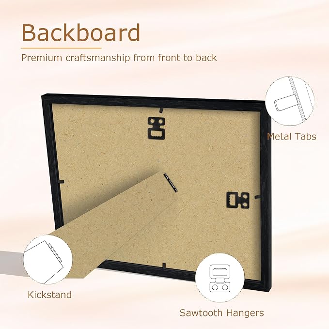 8x10 Picture Frame Set of 20, Display 8x10 Photos without Mat, - Image 5