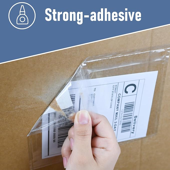 L LIKED 200 PCS 7.5'' x 5.5'' Packing List Envelopes, Adhesive Label Pouches - Image 5
