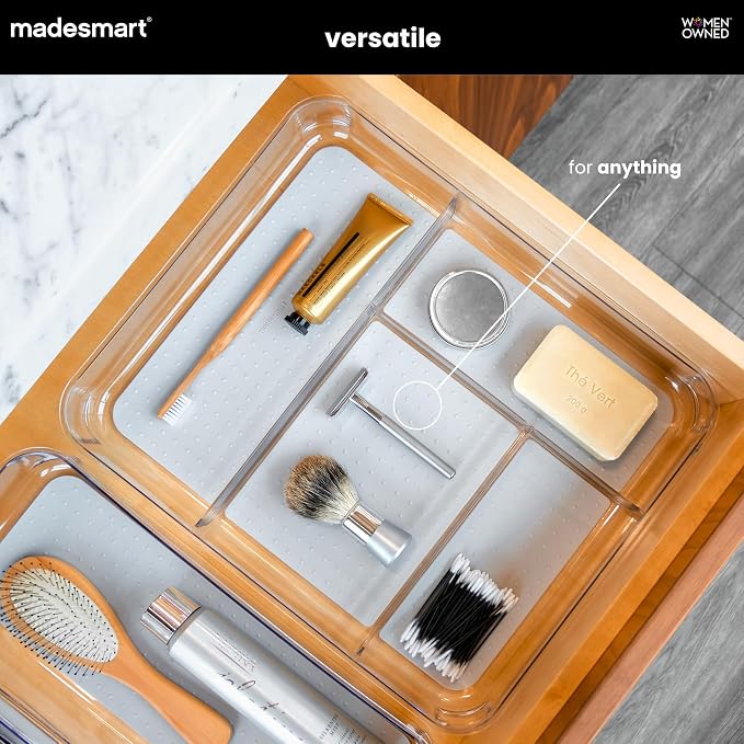 madesmart Premium 4 Compartment Drawer Organizer, Office Tools, & Small - Image 3