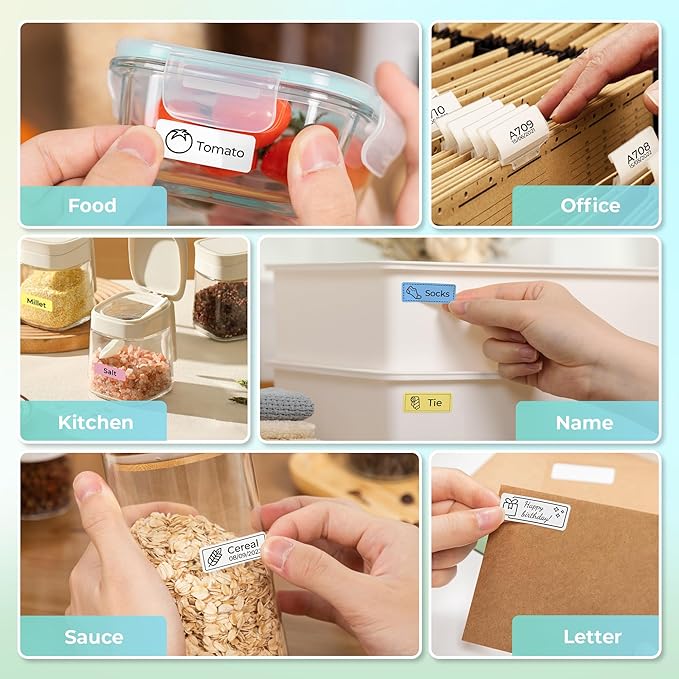 Nelko Label Maker Machine with Tape, P21 Bluetooth Label Printer, Wireless Mini - Image 6