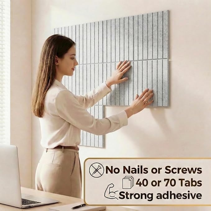 AHEONLAR Felt Bulletin Board 36"x 24", Cork Boards - Image 5
