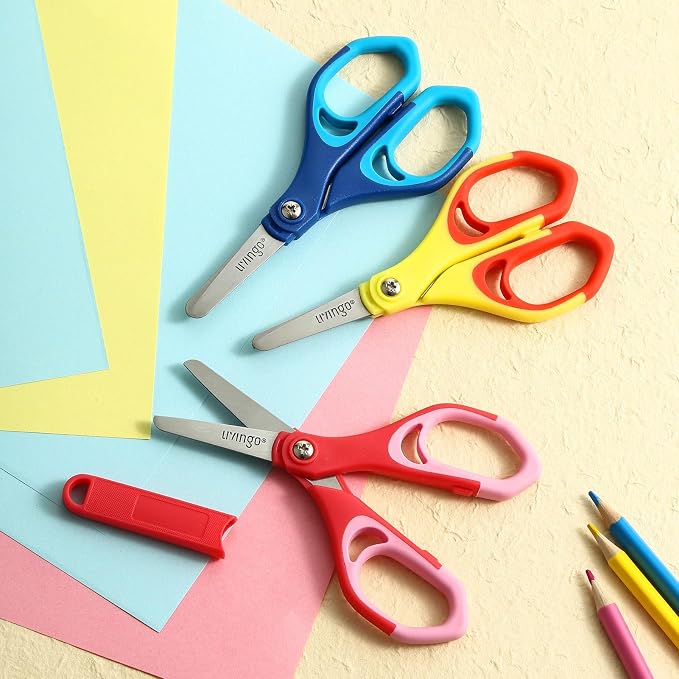 LIVINGO 5" Blunt Kid Scissors: Stainless Safety Toddler Preschool Children - Image 7