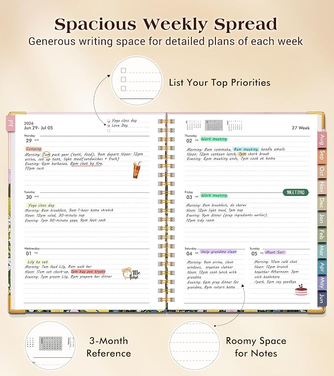 Academic Planner 2026-2027, Hardcover Weekly and Monthly Calendar Planner from - Image 3