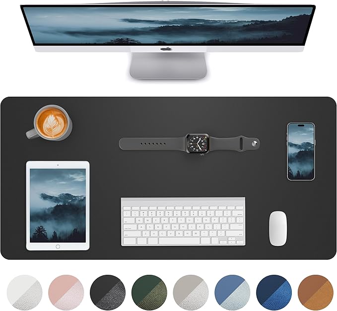 Non-Slip Desk Pad, Mouse Pad, Waterproof PU Leather Desk Protector, Ultra Thin by AFIING