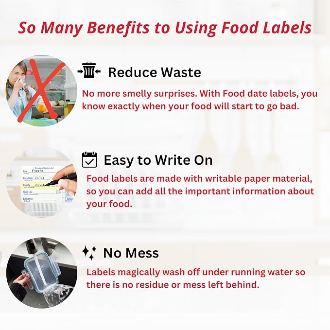 2x3 Dissolvable Food Labels, 1000 Label Stickers, Bottle Labels - Image 5