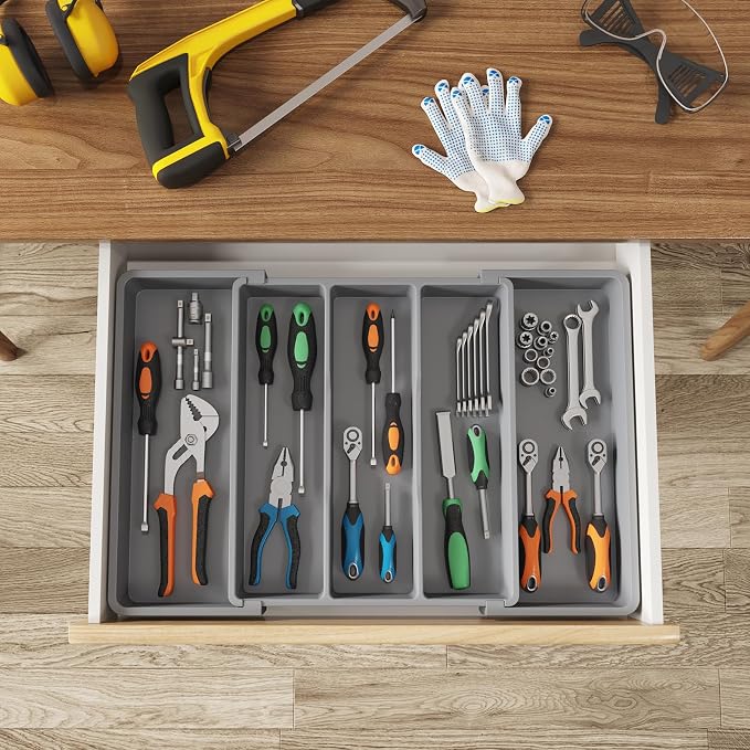 Lifewit Utensil Organizer for Kitchen Drawers, Expandable Cooking Utensil Tray - Image 7