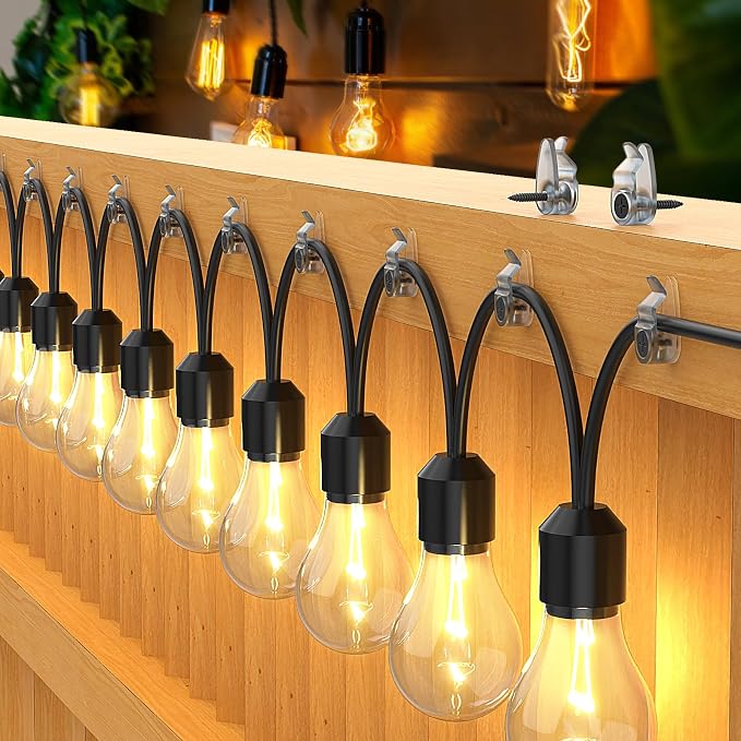 Hooks for Outdoor String Lights Clips, Christmas Light Clips Weatherproof - Image 2