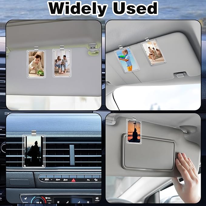 2Pcs Car Picture Holder, Acrylic Magnetic Personalized Photo Holder Car - Image 7