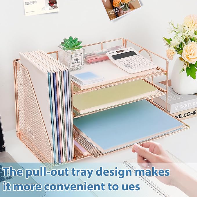 OPNICE Desk Organizer, 5-Tier Paper Organizer Letter Tray - Image 5
