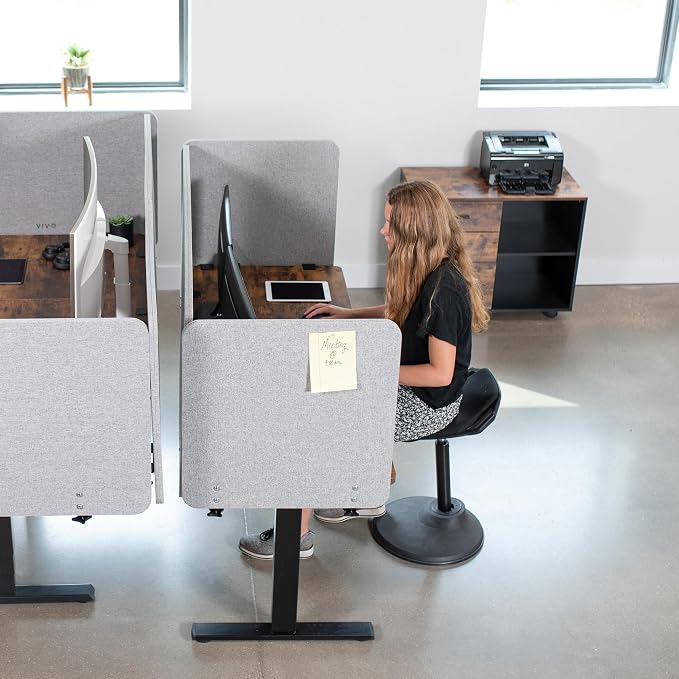VIVO Clamp-on Privacy Panels 60 x 24 inch, 24 x 24 inch, Sound Absorbing - Image 7