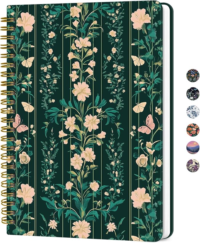 ZOTIA Lined Spiral Journal for Women, A5 Hardcover Cute Notebook for Work & by Zotia