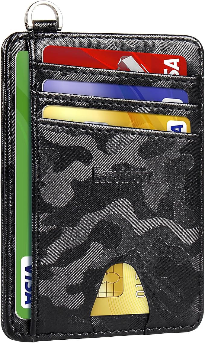 Slim Minimalist Front Pocket Wallet, RFID Blocking Credit Card Holder Wallet by Ecovision