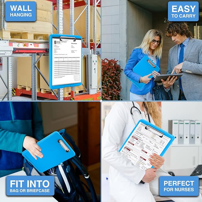 Sooez Clipboard with Storage, Plastic Storage Clipboards with Low Profile Clip - Image 7