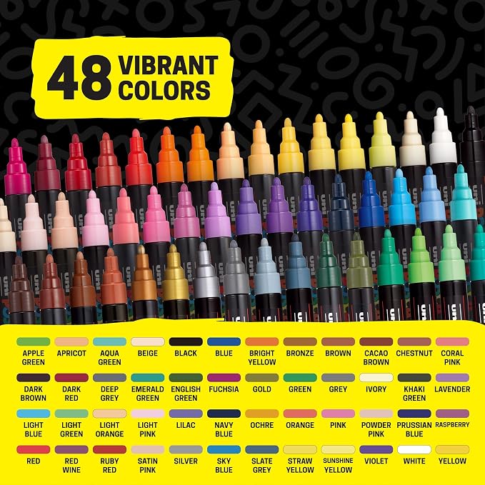 POSCA PC-5M Water-Based Paint Markers, Medium Point, 48 Pack - Image 3