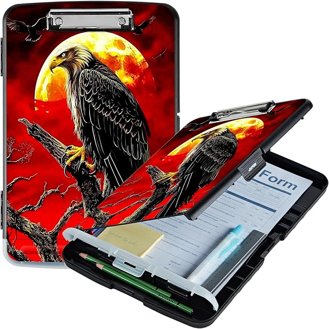 Red Sky Eagle A4 Clipboard by Unknown