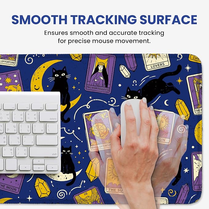 Aesthetic Desk Mat, Cute Mystic Cat Desk Pad Protector - Image 4