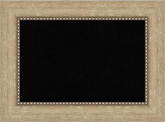 Amanti Art Black Cork Board for Wall, 17x23 Vision Board with Gold Frame, Small Corkboard Office Decor for Home Organization, Casual Corkboard Pinboard to Display Items for Home Organization in-DeskLoop Office