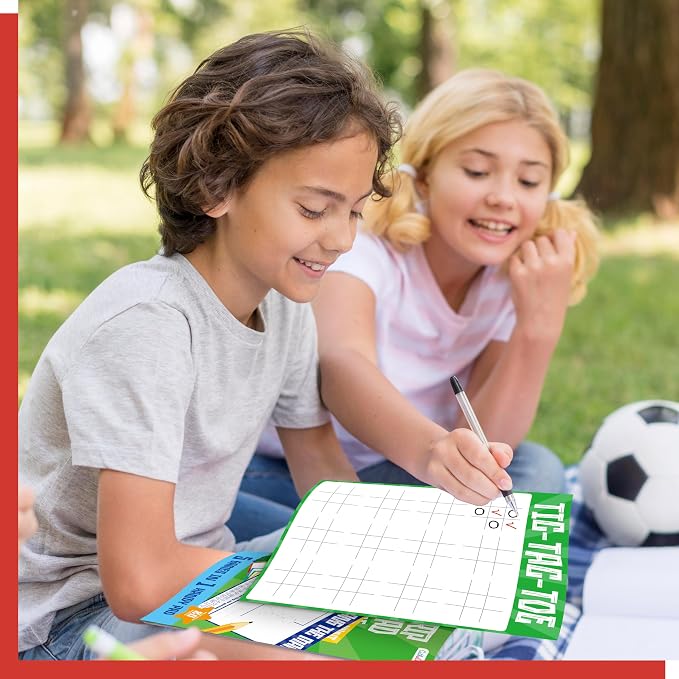 Road Trip Game Pad, 80 Perforated Sheets Travel Activity Pad, 5 Games in 1 Pad - Image 7