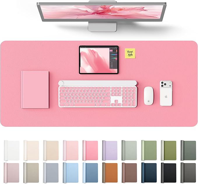 YSAGi Leather Desk Protector, Office Mat, Large Mouse Mat, Non-Slip PU Leather by YSAGi