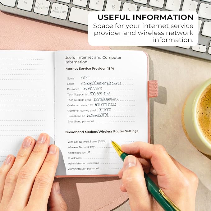 Clever Fox Password Book with alphabetical tabs. Internet Address Organizer - Image 5