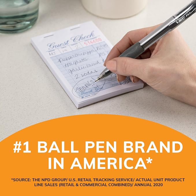 BIC Glide Bold Blue Ballpoint Pens, Bold Point, 12-Count Pack, Retractable - Image 5