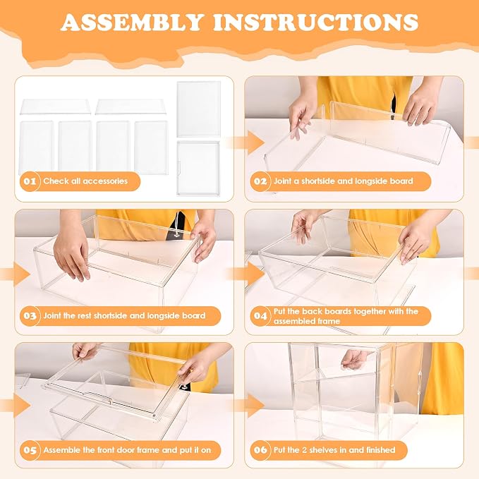 Clear Acrylic Display Case for Figures&Collectibles, 3 Tier Lego Labubu Toy Box - Image 7