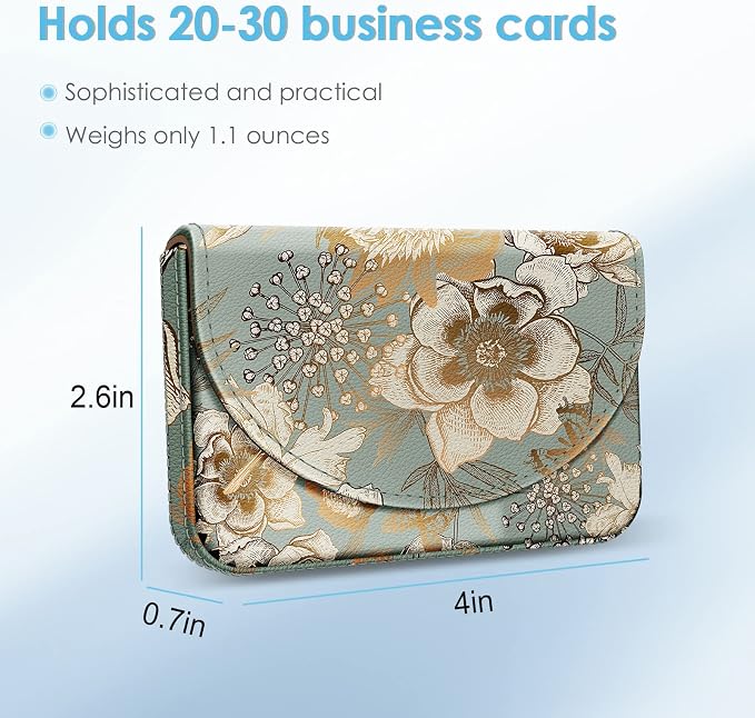 Business Card Holder，PU Leather Business Card Case Color Printing Pattern Card - Image 2