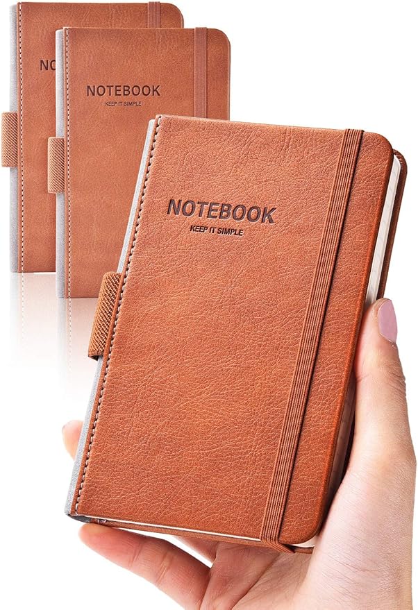 AISBUGUR Pocket Notebook Small Notebook 2-Pack, 3.7" x 5.7" Pocket Notebooks by AISBUGUR