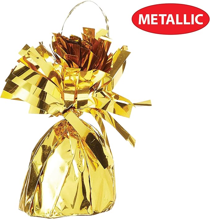 Beistle 50804 GD Metallic Wrapped Balloon Weights, 6 Ounces - Image 4