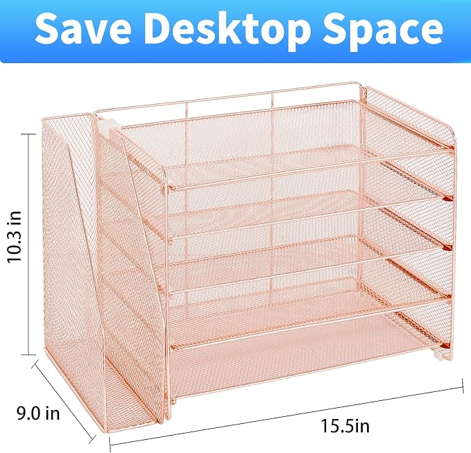 OPNICE Desk Organizer, 5-Tier Paper Organizer Letter Tray - Image 5