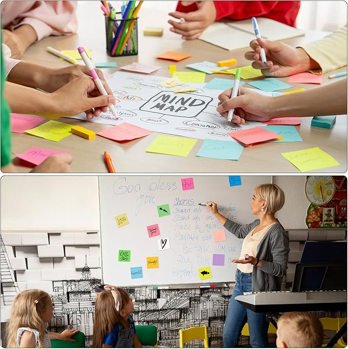 60 PCS Sticky Notes Bulk 3x3 Inch Colorful Sticky Notes 75 Sheets/Pad 12 Colors - Image 6