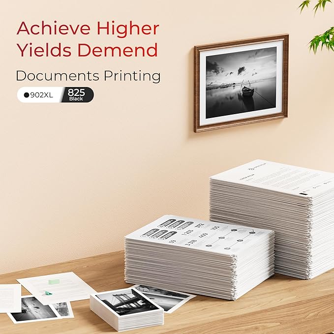 902XL Ink Cartridges for HP Printers Upgraded Replacement for HP 902 Ink Cartridges HP902XL Black Compatible for HP 902 XL Use to Officejet Pro 6978 6968 6958 6970 6962 6960 6975 Printer(2 Pack)-DeskLoop Office