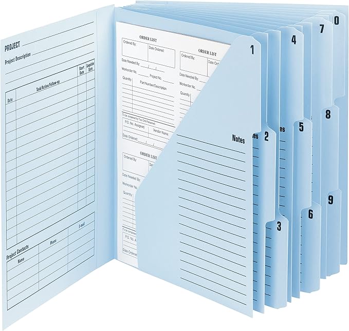 Smead Project Organizer, 10 Pockets, Closed Sides, Preprinted Templates - Image 5